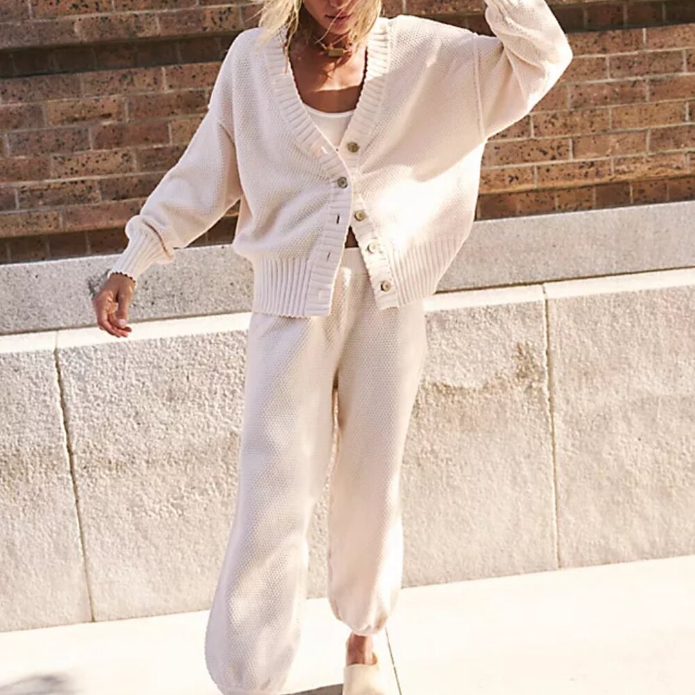 Free People Hailee Cardi Set – White | NWOT